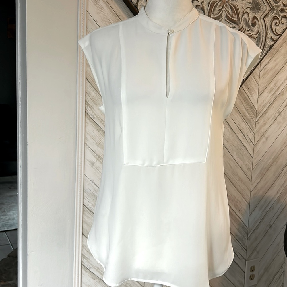 J.Crew Ivory, capped sleeve blouse, size XXS